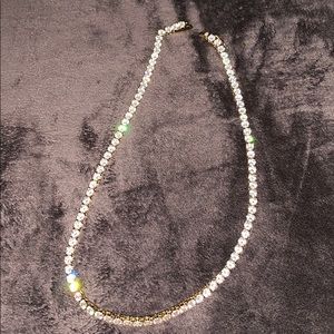 22” Tennis Crystal Diamond Necklace